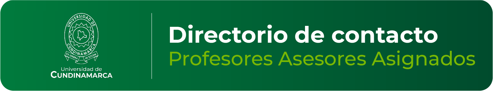 directorio de contacto, profesores asesores asignados