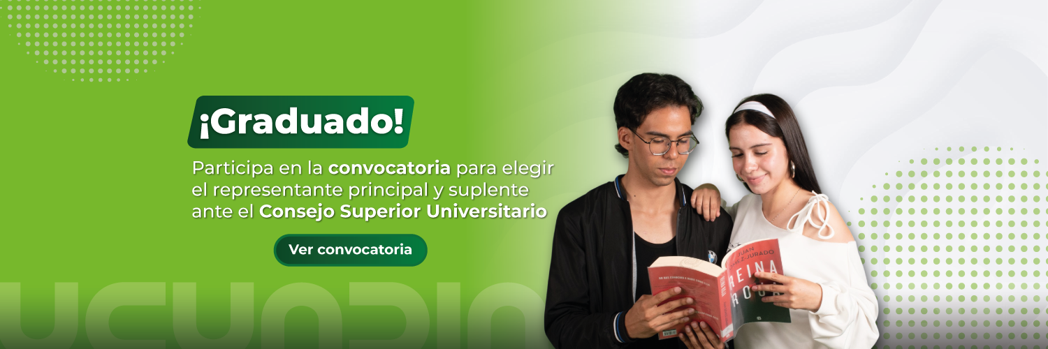 Graduado, participa en la convocatoria para elegir el representante principal y suplente ante el consejo superior Universitario