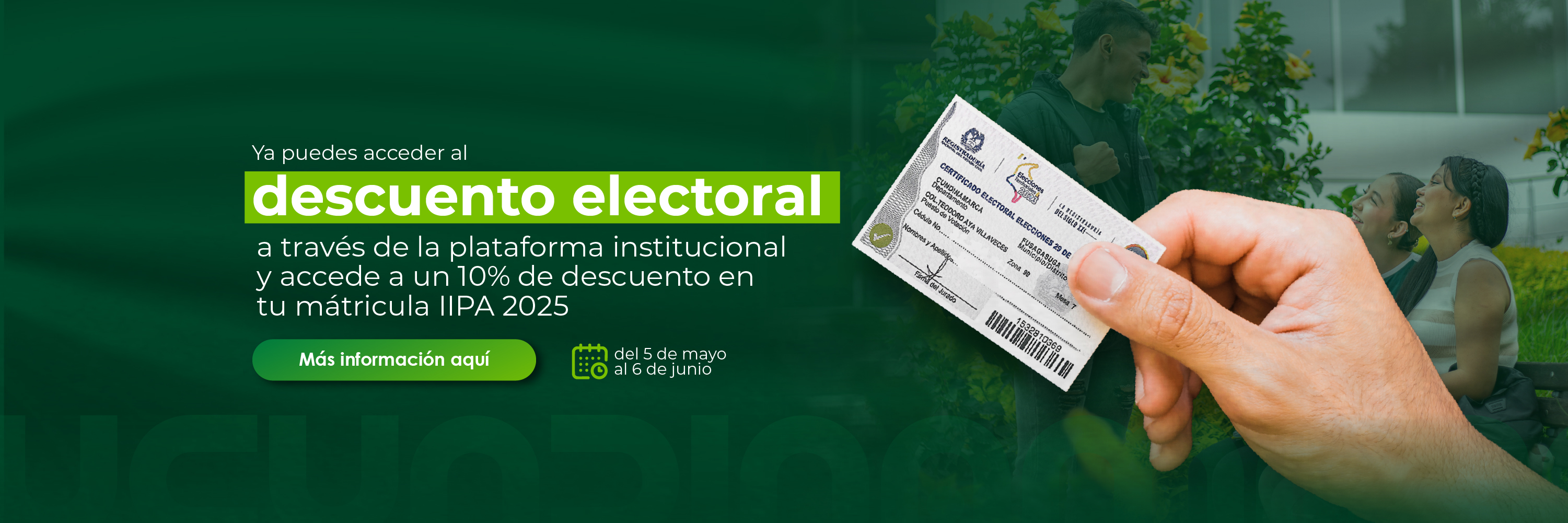 Descuento electoral IIPA 2025