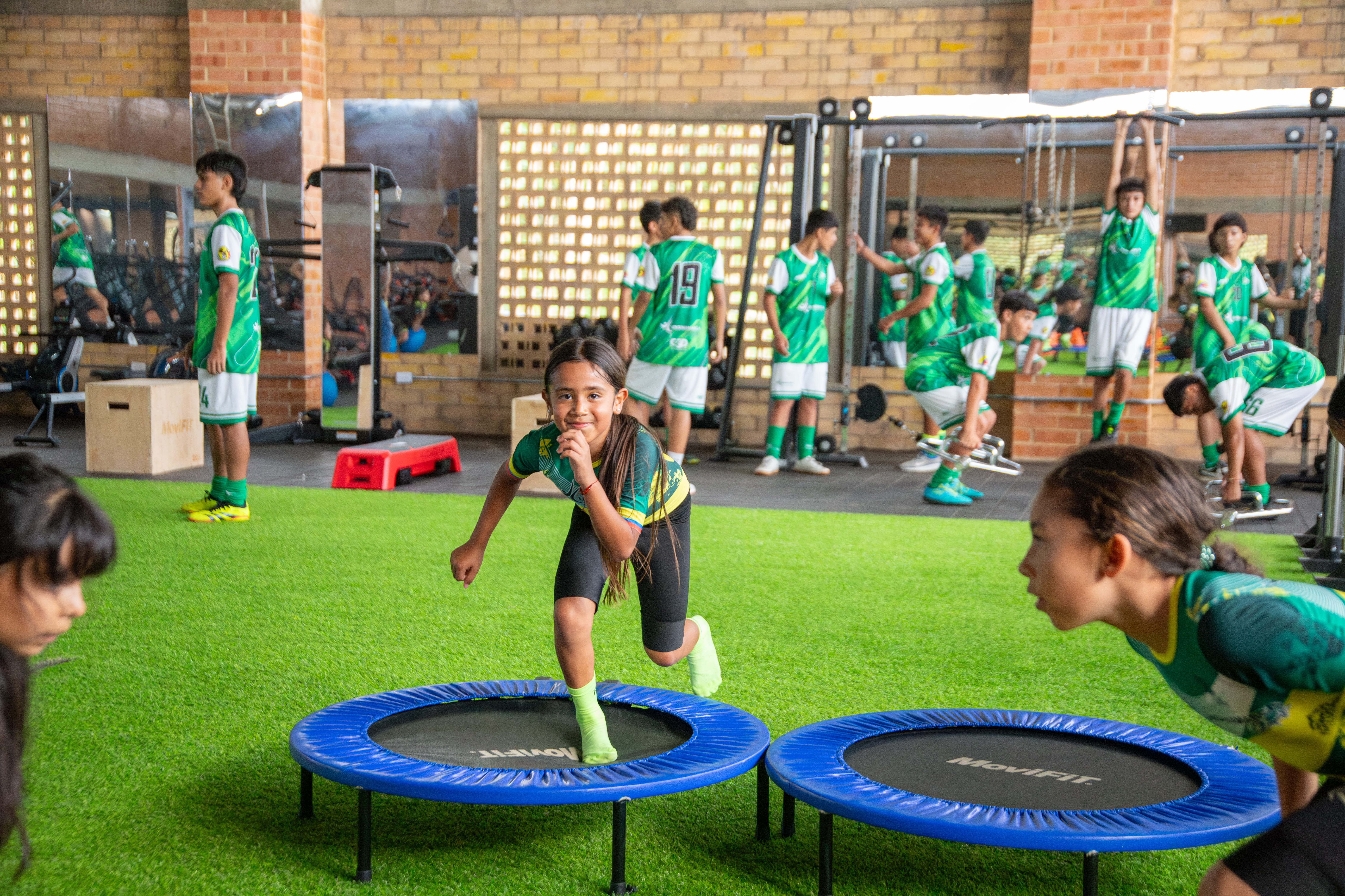 entrenamiento con trampolin
