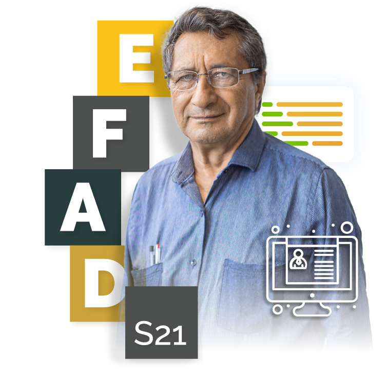 imagen profesor con logo de la EFAD