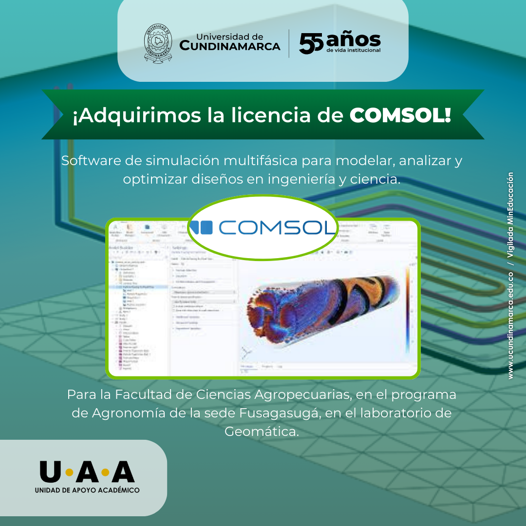 Pieza gráfica adquirimos licencia COMSOL.
