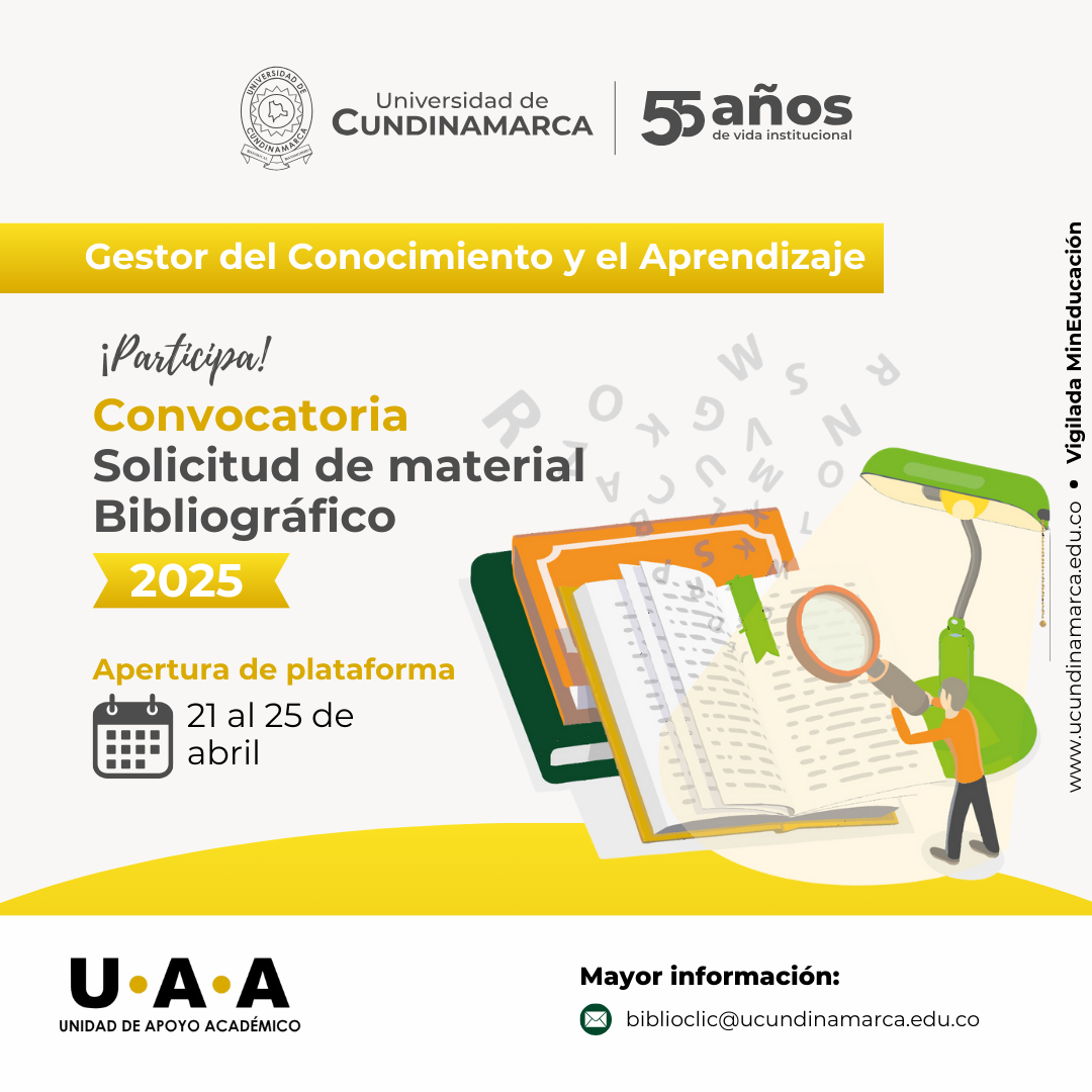 Convocatoria solicitud de material bibliográfico.