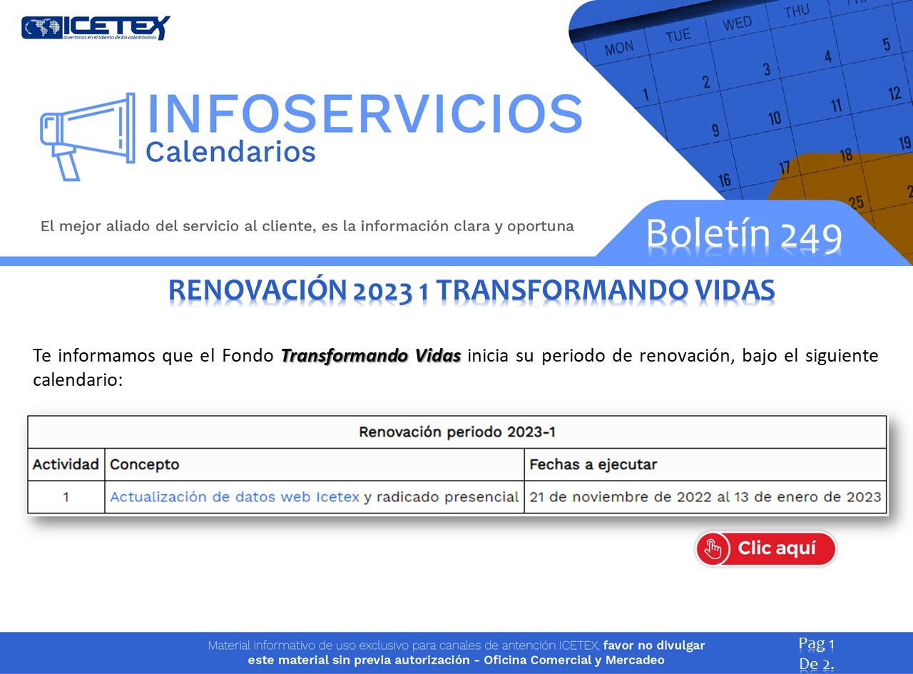 Renovación 2023-1 transformando vidas