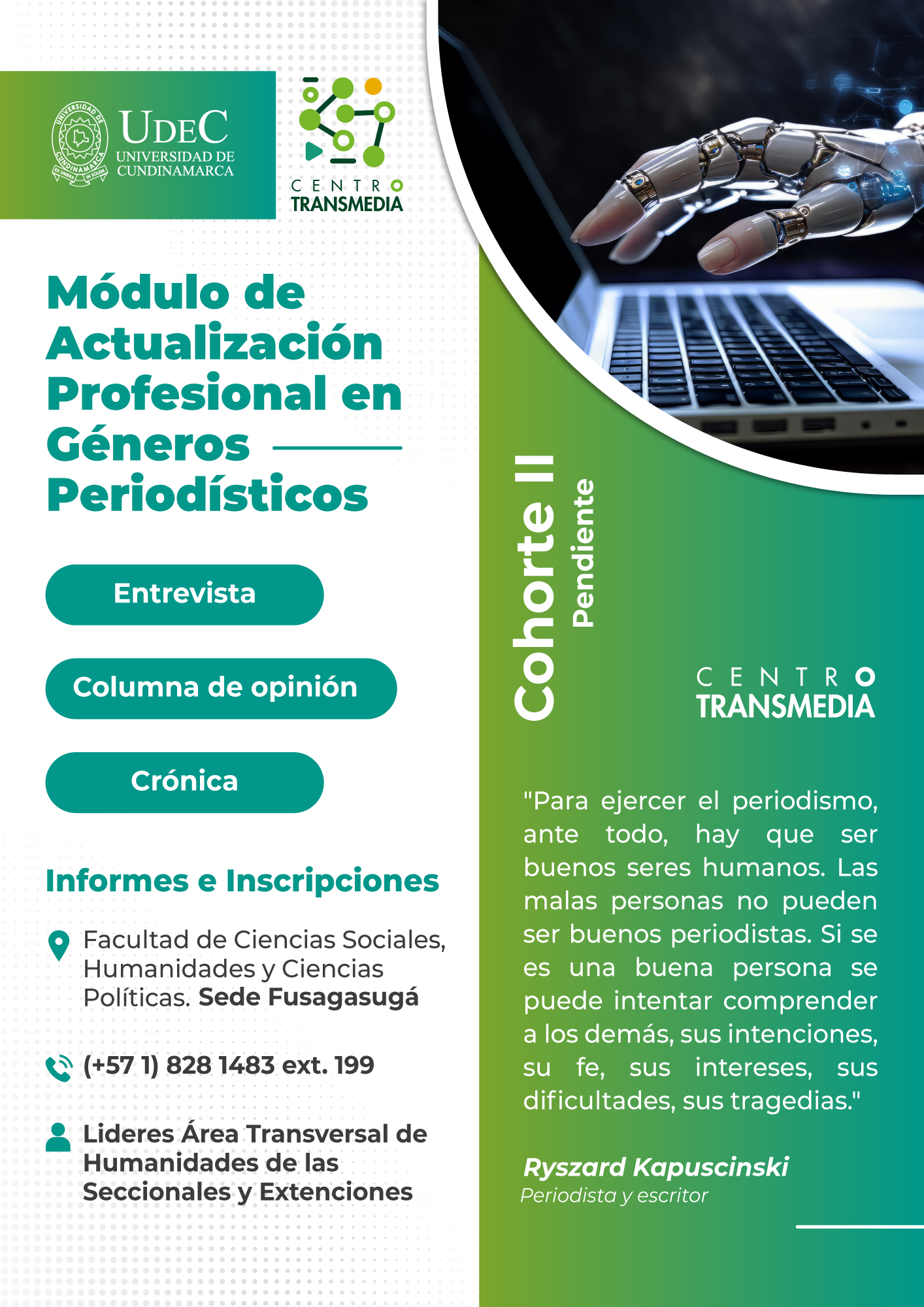 Modulo de actualización profesional en géneros periodísticos