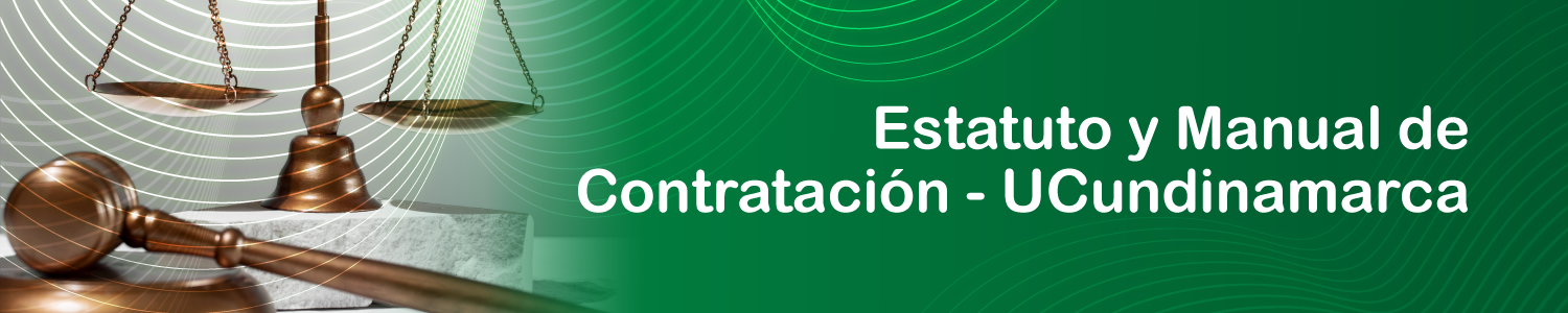 estatuto y manual de contratación - UCundinamarca