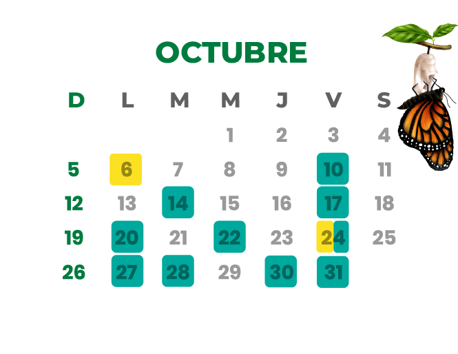 Calendario Octubre 2025