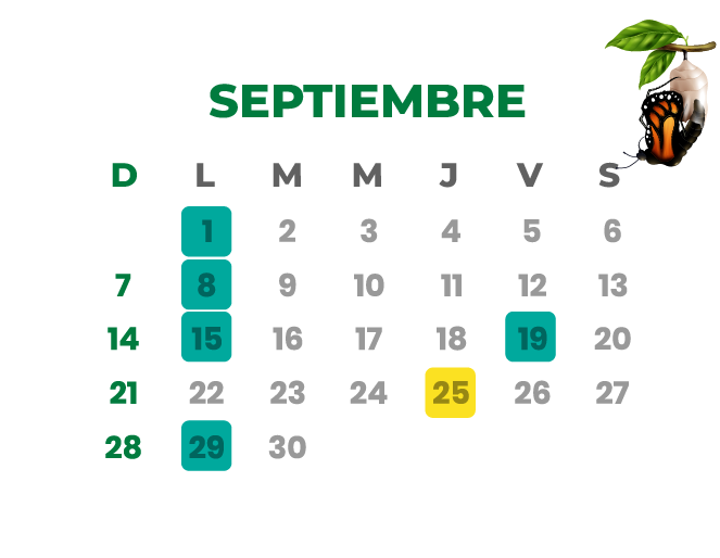Calendario Septiembre 2025