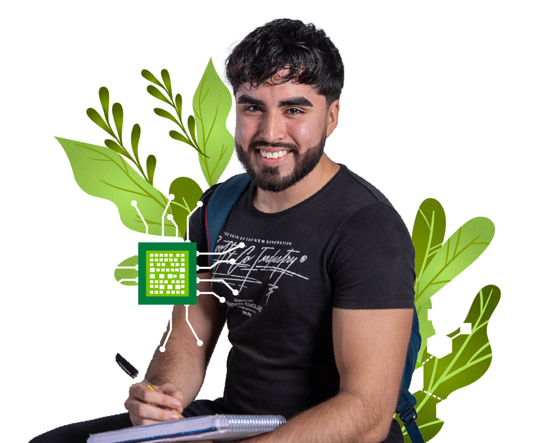 Foto de estudiante sonriendo