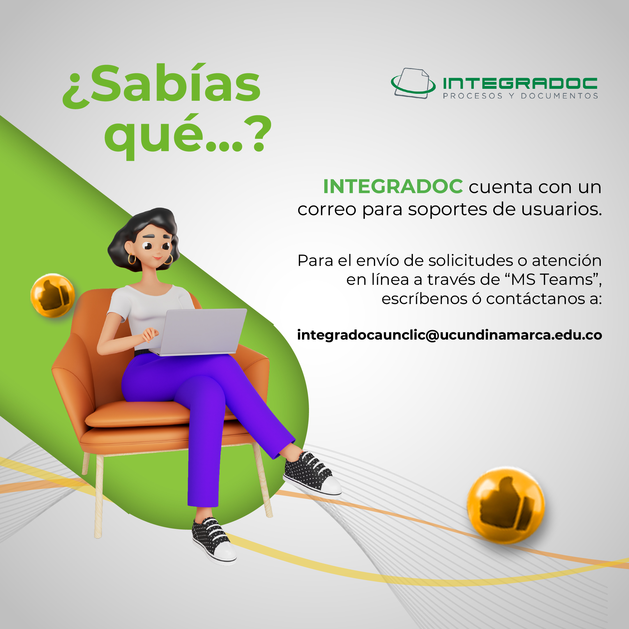 integradoc cuenta con un correo para soporte de usuarios.