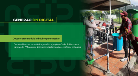 Docente creó módulo hidráulico para enseñar