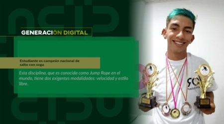 Estudiante es campeón nacional de salto con soga