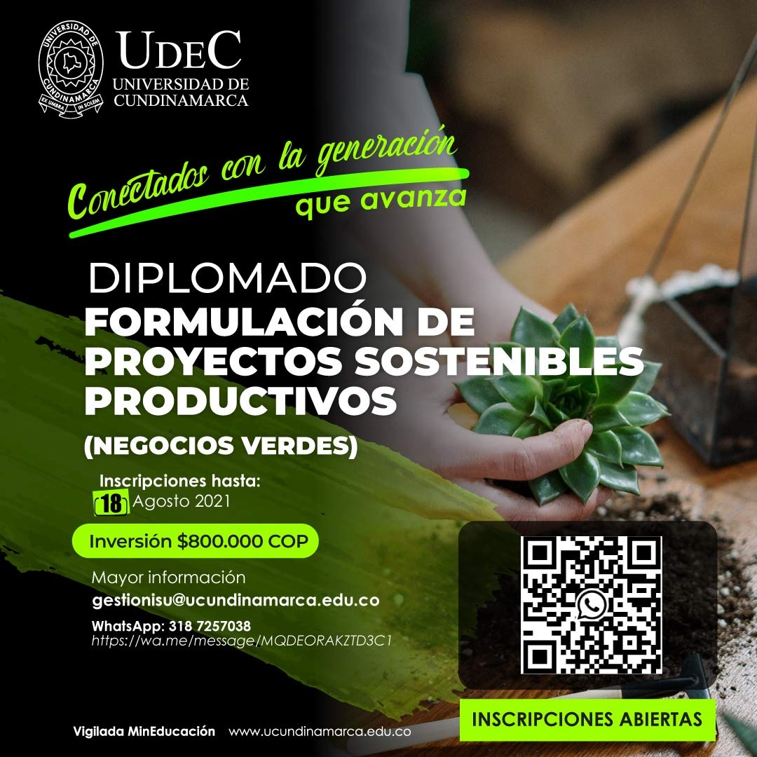 Diplomado en Formulación de Proyectos Sostenibles Productivos (Negocios Verdes)