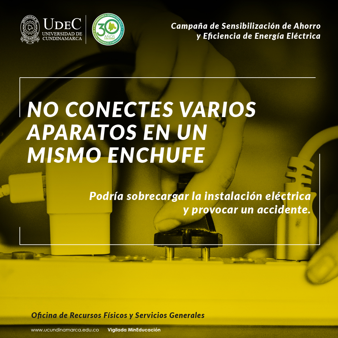 No conectes varios aparatos en un mismo enchufe