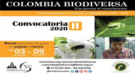 Convocatoria II-2020 Becas Colombia Biodiversa Convocatoria II-2020 Becas Colombia Biodiversa