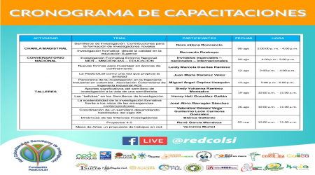 CICLO DE CONFERENCIAS Y CAPACITACIONES REDCOLSI CICLO DE CONFERENCIAS Y CAPACITACIONES REDCOLSI