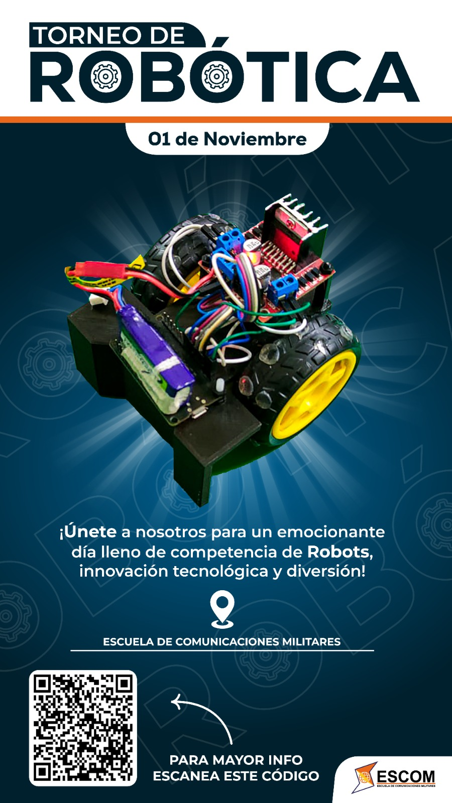 Invitación desde la ESCOM al Torneo de Robótica (Categoría: Robots Futbolistas)