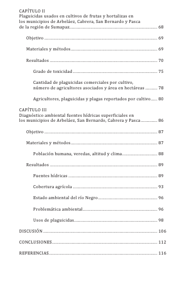 Sector rural colombiano, salud y plaguicidas