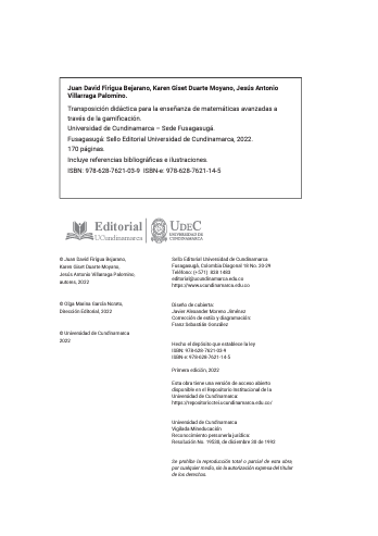 Transposición didáctica para la enseñanza de la matemática avanzada por medio de gamificación