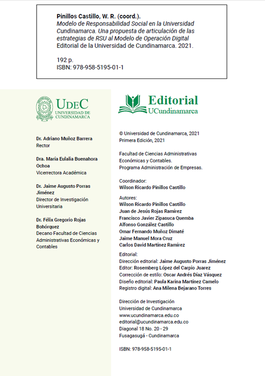 Modelo de Responsabilidad Social en la Universidad Cundinamarca. Una propuesta de articulación de las estrategias de RSU al Modelo de Operación Digital