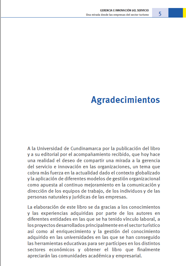 Gerencia e innovación del servicio. Una mirada desde las empresas del sector turismo.