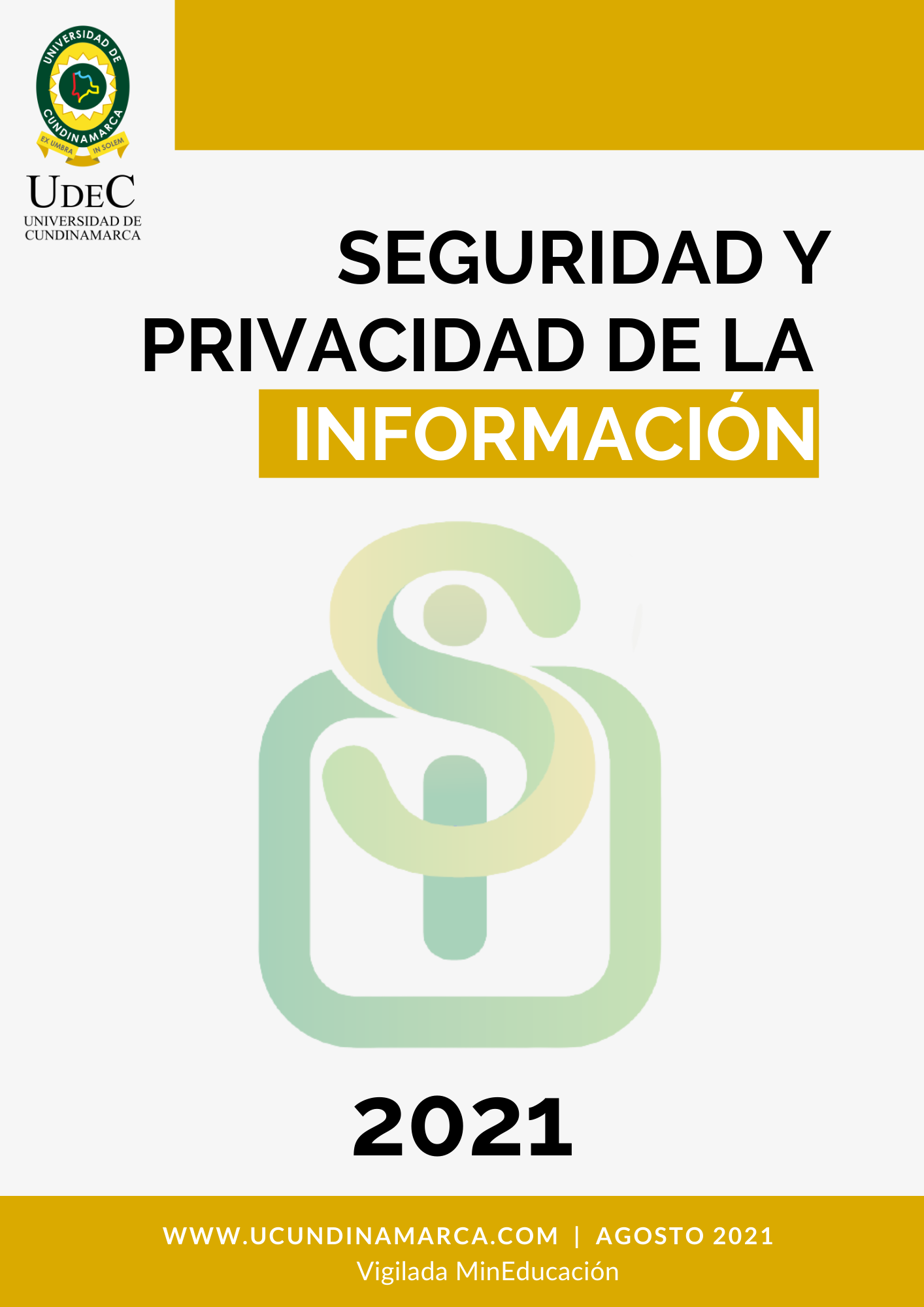 Portada - Cartilla de Seguridad y Privacidad de la información del SGSI - 2021